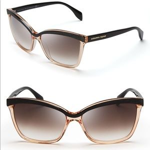 Alexander McQueen two-toned cat eye sunglasses